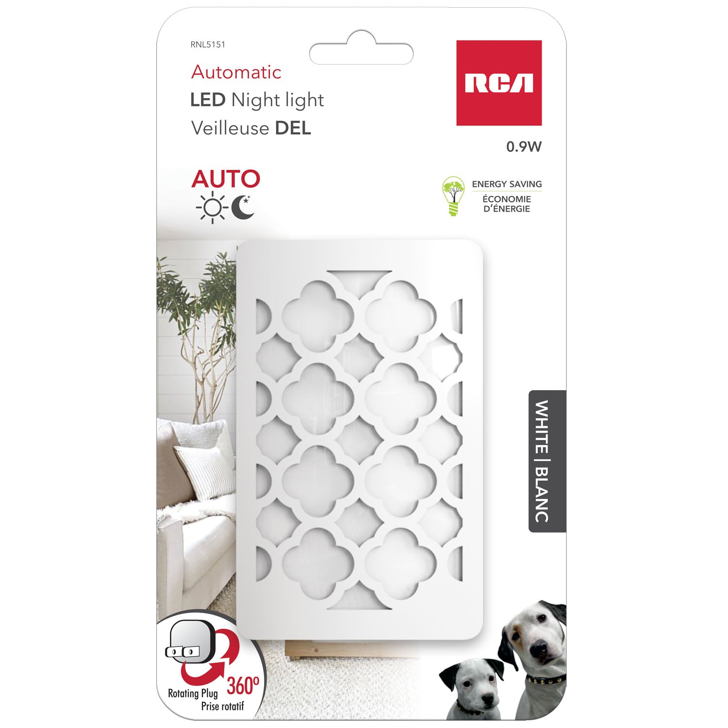 RCA Automatic Led Night Light - White 0.9W