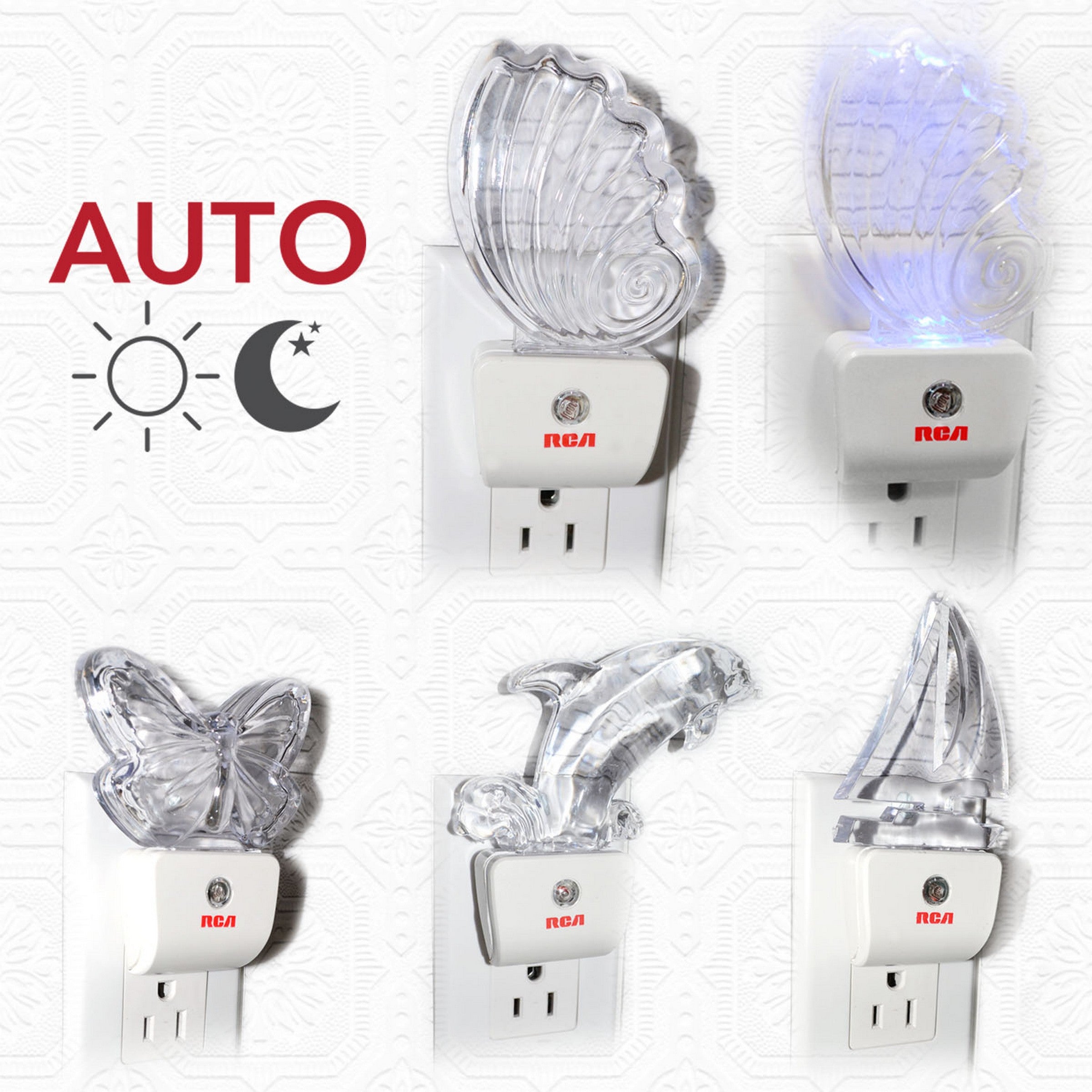 RCA Automatic Led Night Light - Blue 0.5W 4.4x2.5in VRT