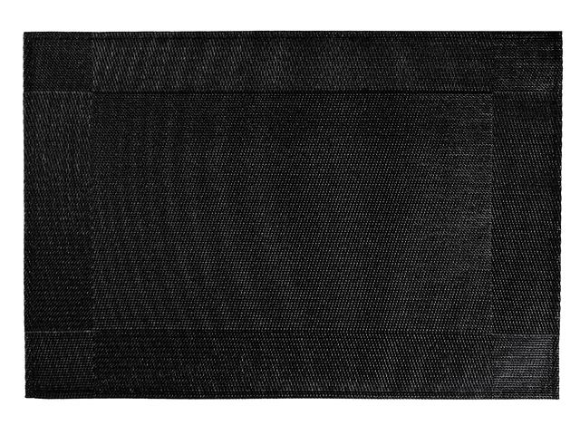 Black Vinyl Placemat 17.75x12in