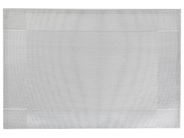 Silver Vinyl Placemat 17.75x12in