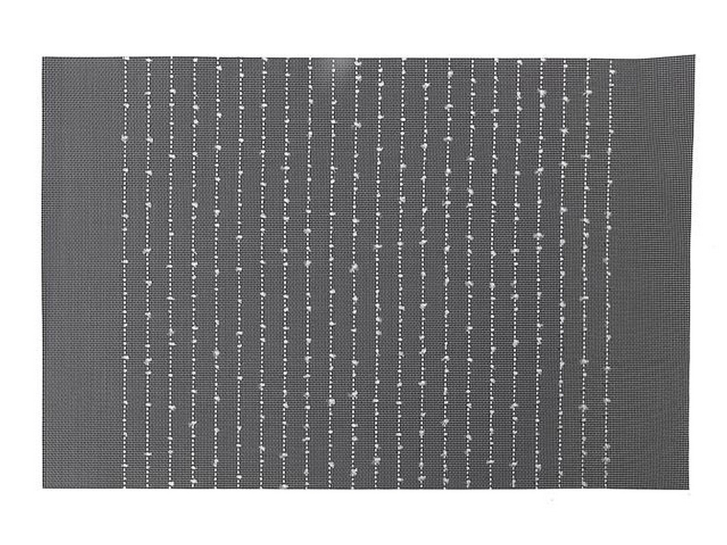 Pinstripe Grey Placemat - Vinyl/Cotton 12x17.7in