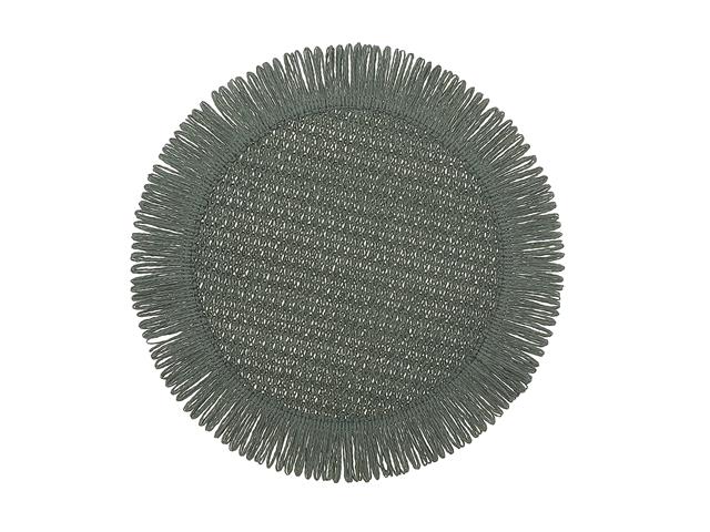 Round Fringed Green Placemat - 100% Paper 15in