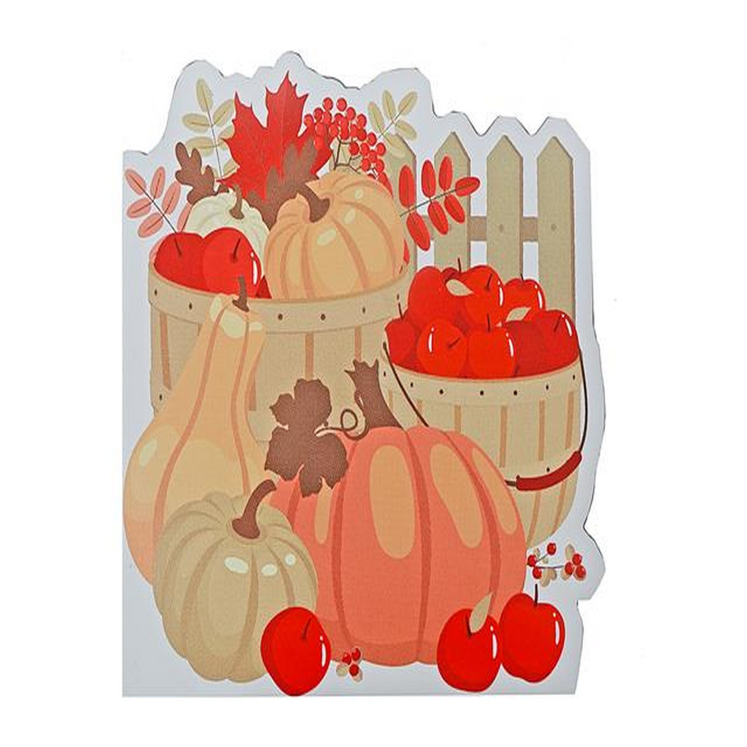 Fall Harvest 12 Shaped Printed Napkins 3 Ply  13x13in