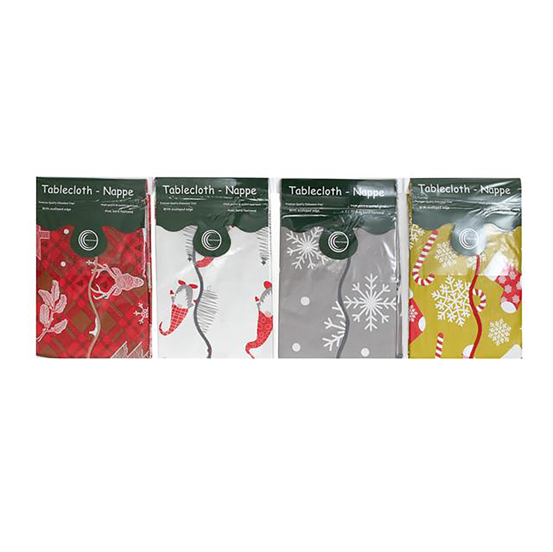 Christmas PVC Tablecloth 52x72in VRT