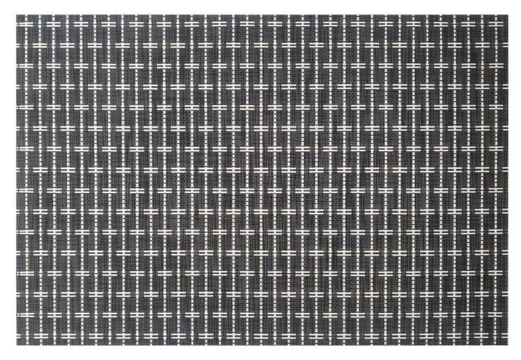 Black and White Textilene Placemat 17.5x12in