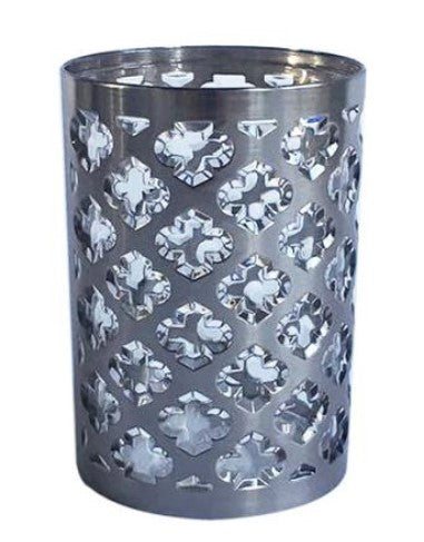 Clear and Chrome Plastic Tumbler 4x2.75in