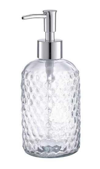 Clear Glass Soap Pump 7.5x3in