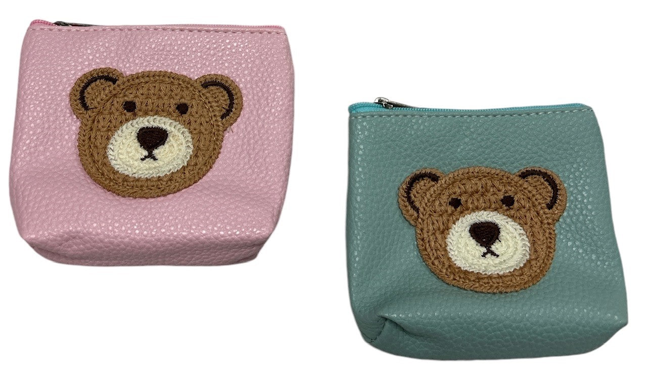 Coin Purse with Teddy Bear - Vinyl 4.5x3.75in VRT