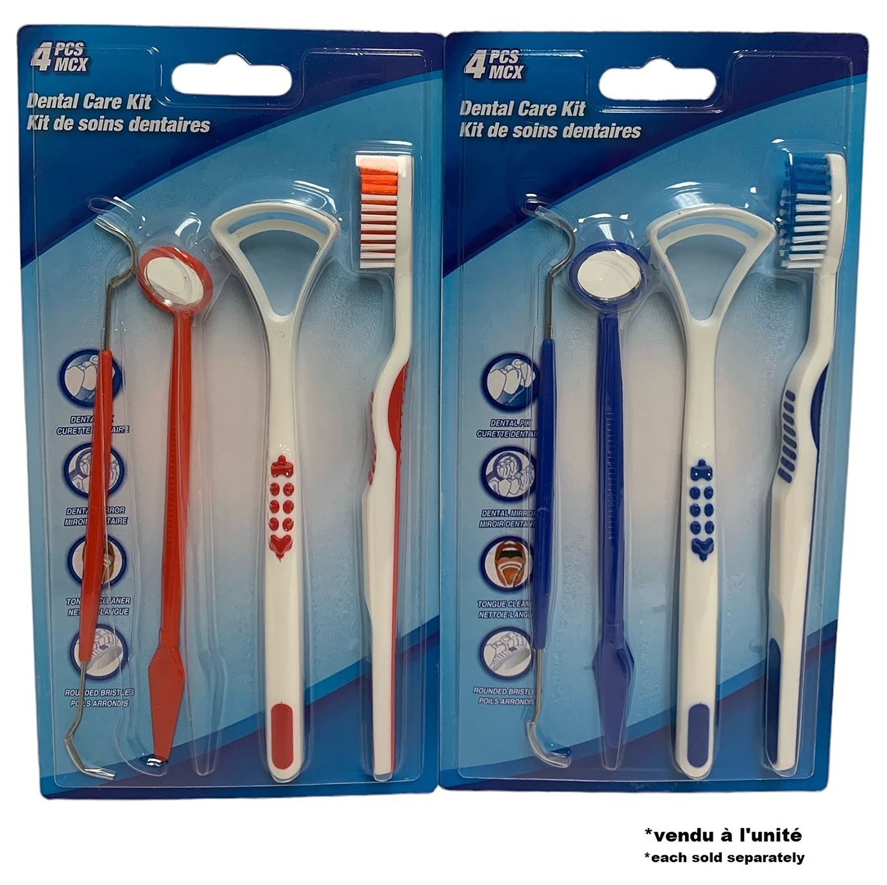 4pcs Dental Care Kit 7in to 7.5in