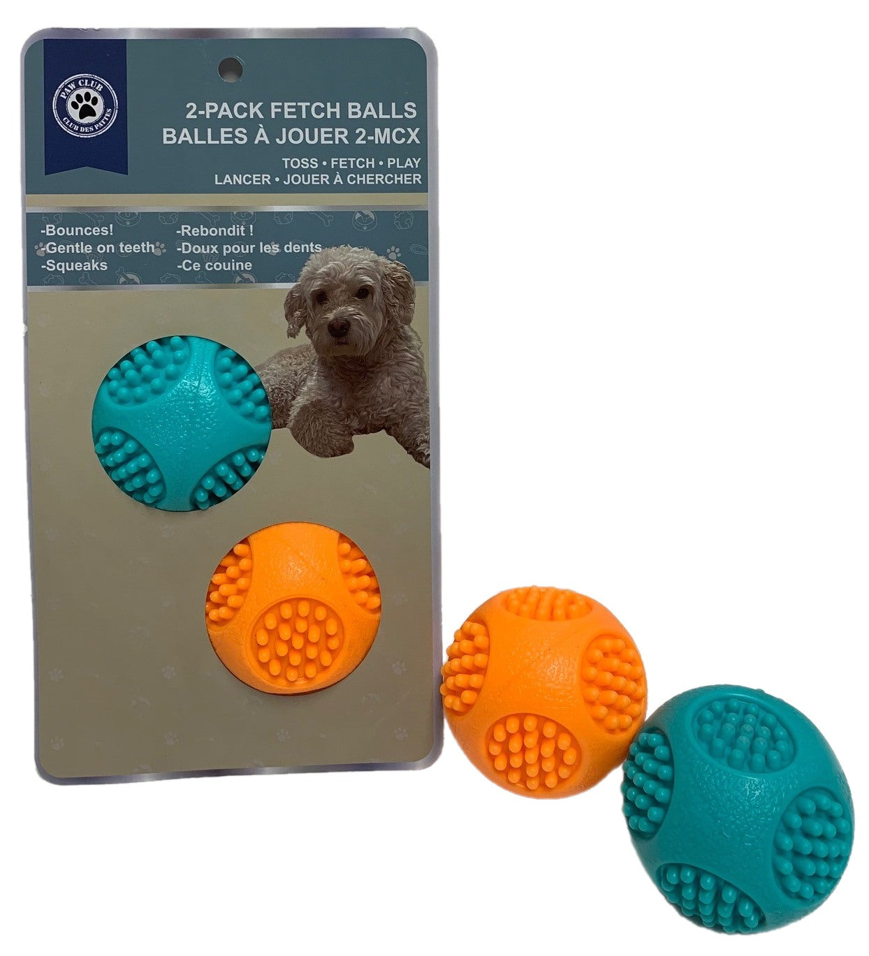 Paw Club Dog 2 Rubber Balls