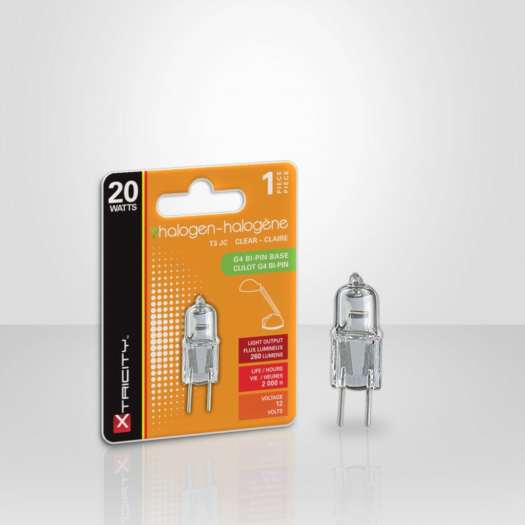 Xtricity T3 JC Halogen 20W Light Bulb G4 Bi-pin Base
