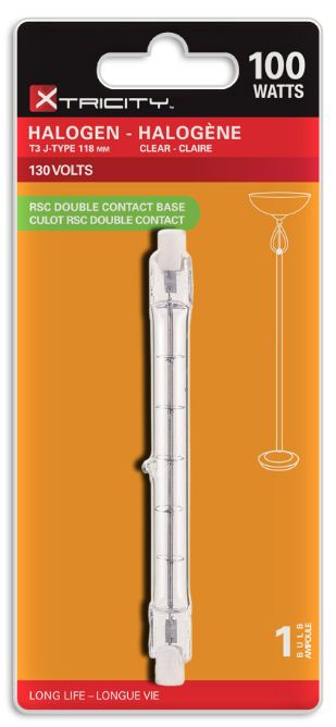 Xtricity T3 J-Type 118mm Halogen Clear 100W Light Bulb RSC Double Contact Base