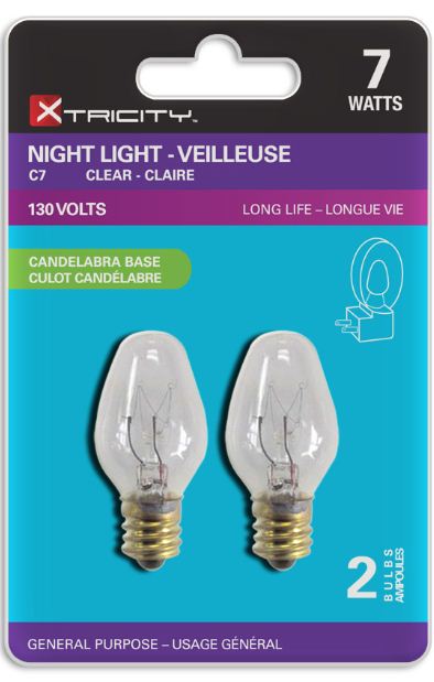 Xtricity 2 C7 Clear 7W Night Lights E12 Base