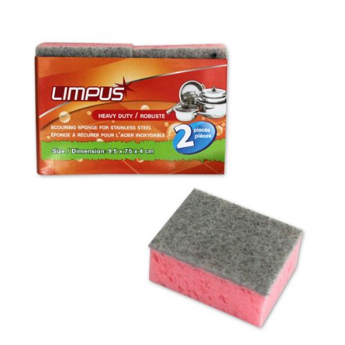 Limpus 2 Scouring Sponges for Stainless Steel 3.7x3x1.6in