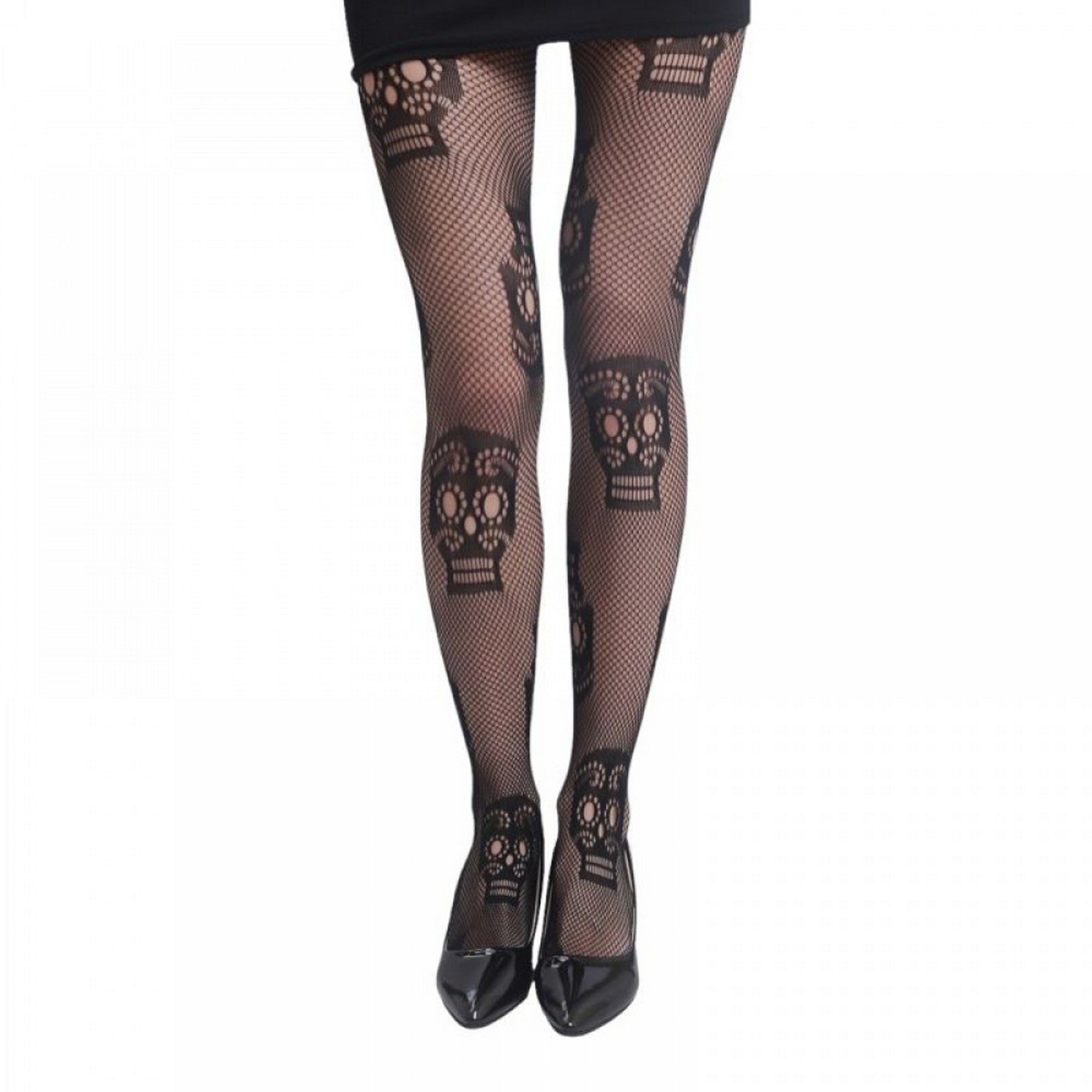 Halloween Black Tights Day of the Dead - Adult