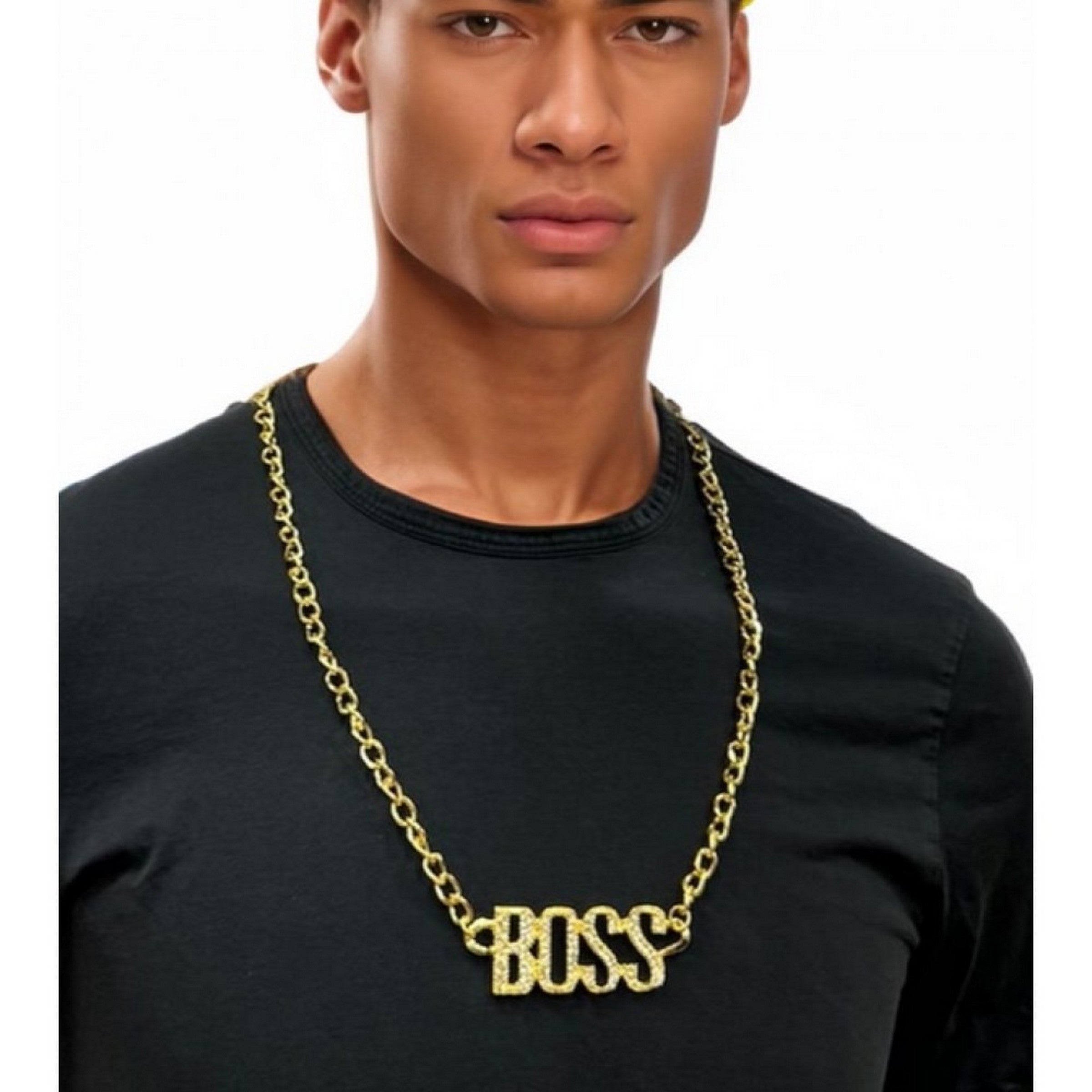 Halloween Boss Gold Hip Hop Necklace - Adult