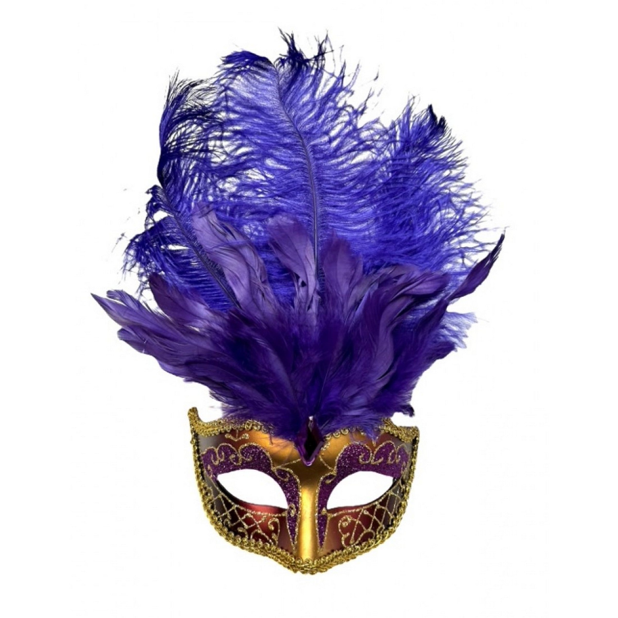 Halloween Purple and Gold Venetian Mask
