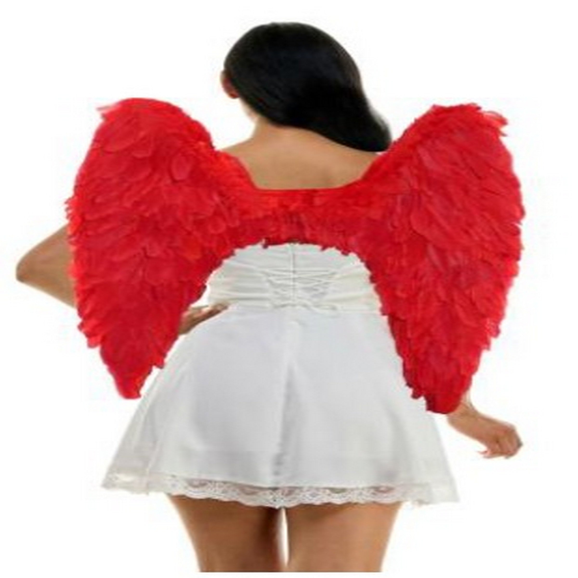 Halloween Red Feather Wings - Adult