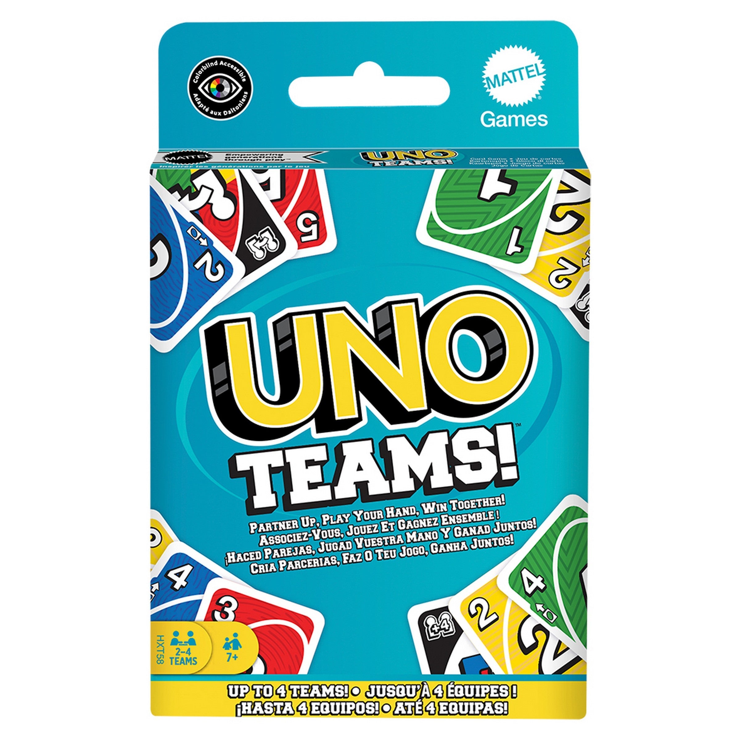 Mattel Teams Uno Card Game Age 7+
