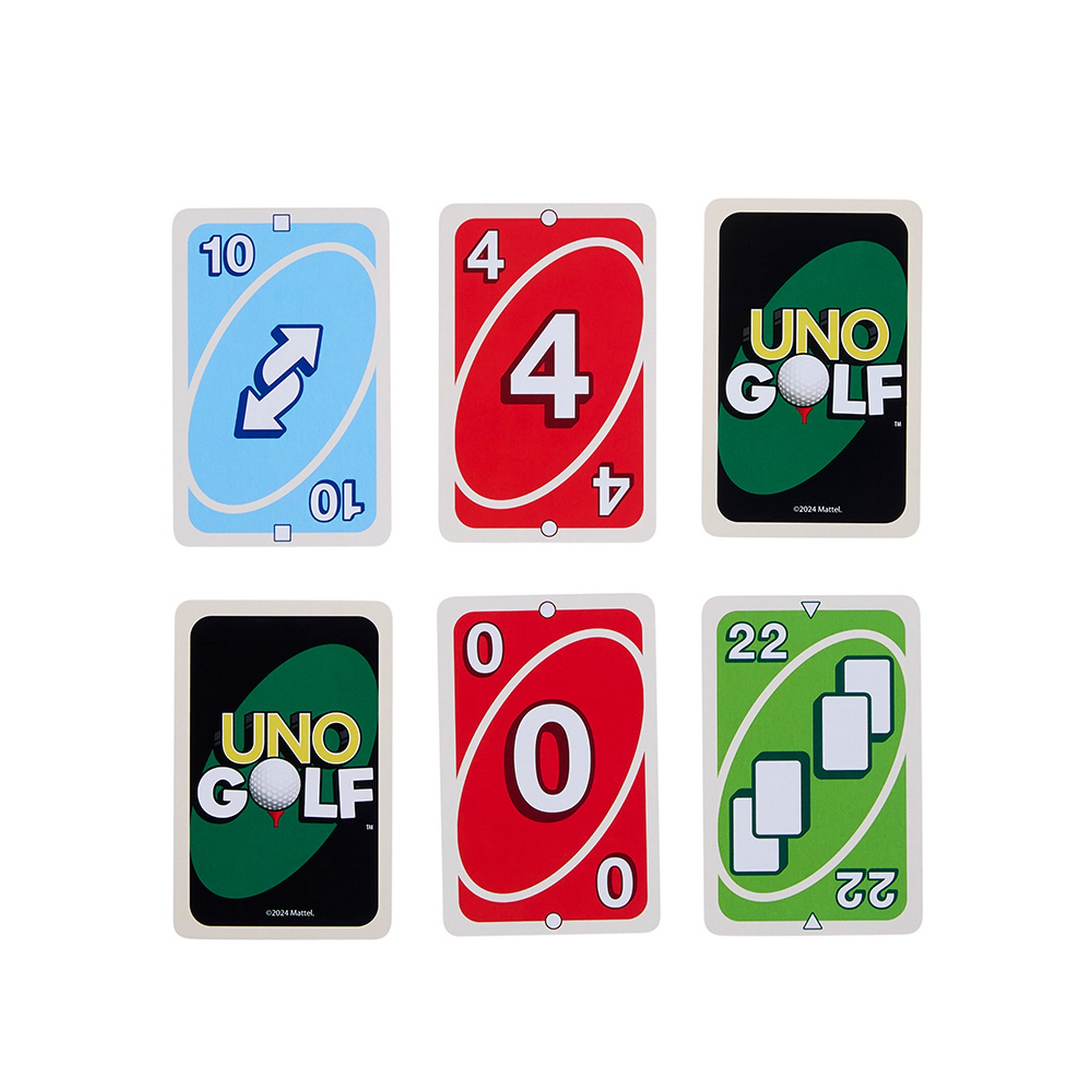 Mattel Golf Uno Card Game Age 7+