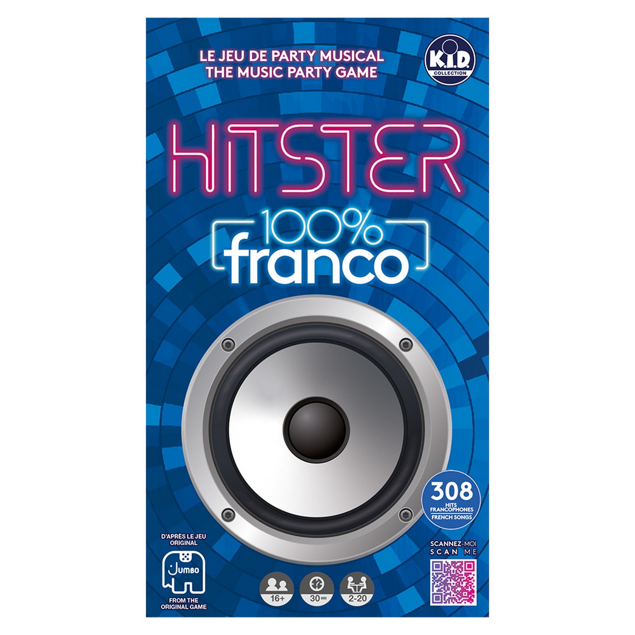 K.I.D. Collection Hitster 100% Franco - The Musical Party Game French Songs Edition Age 16+
