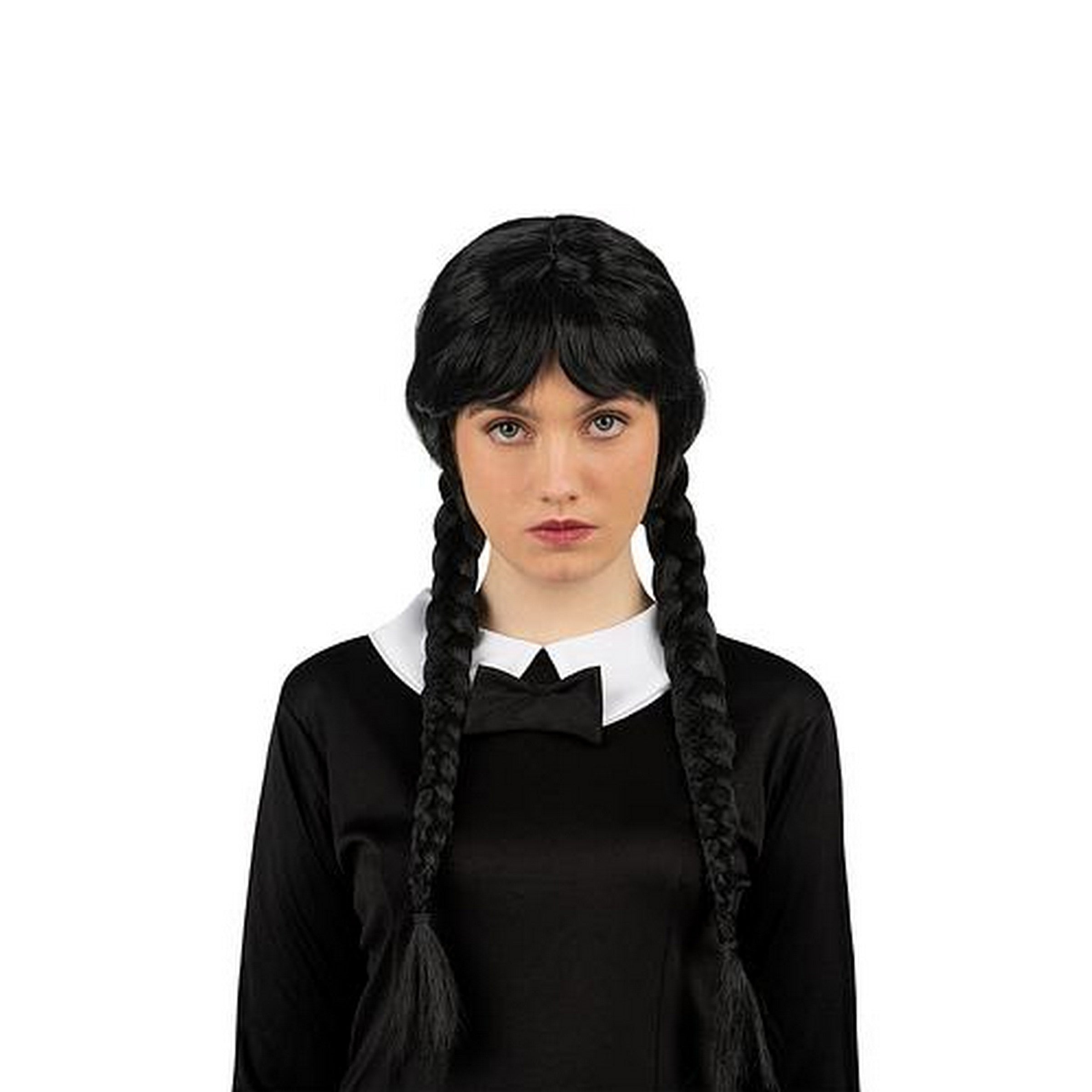 Halloween Black Wednesday Wig - One Size Adult
