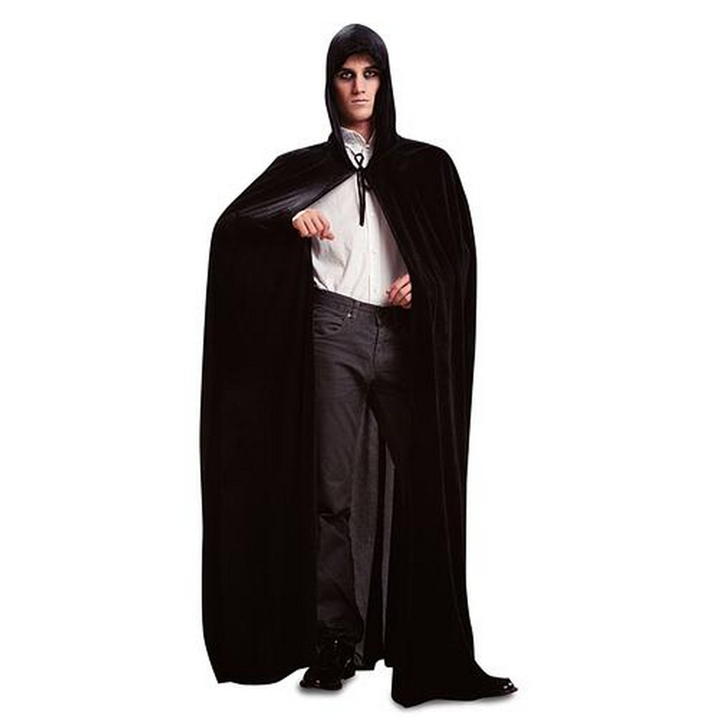 Halloween Black Velvet Cape - One Size Adult