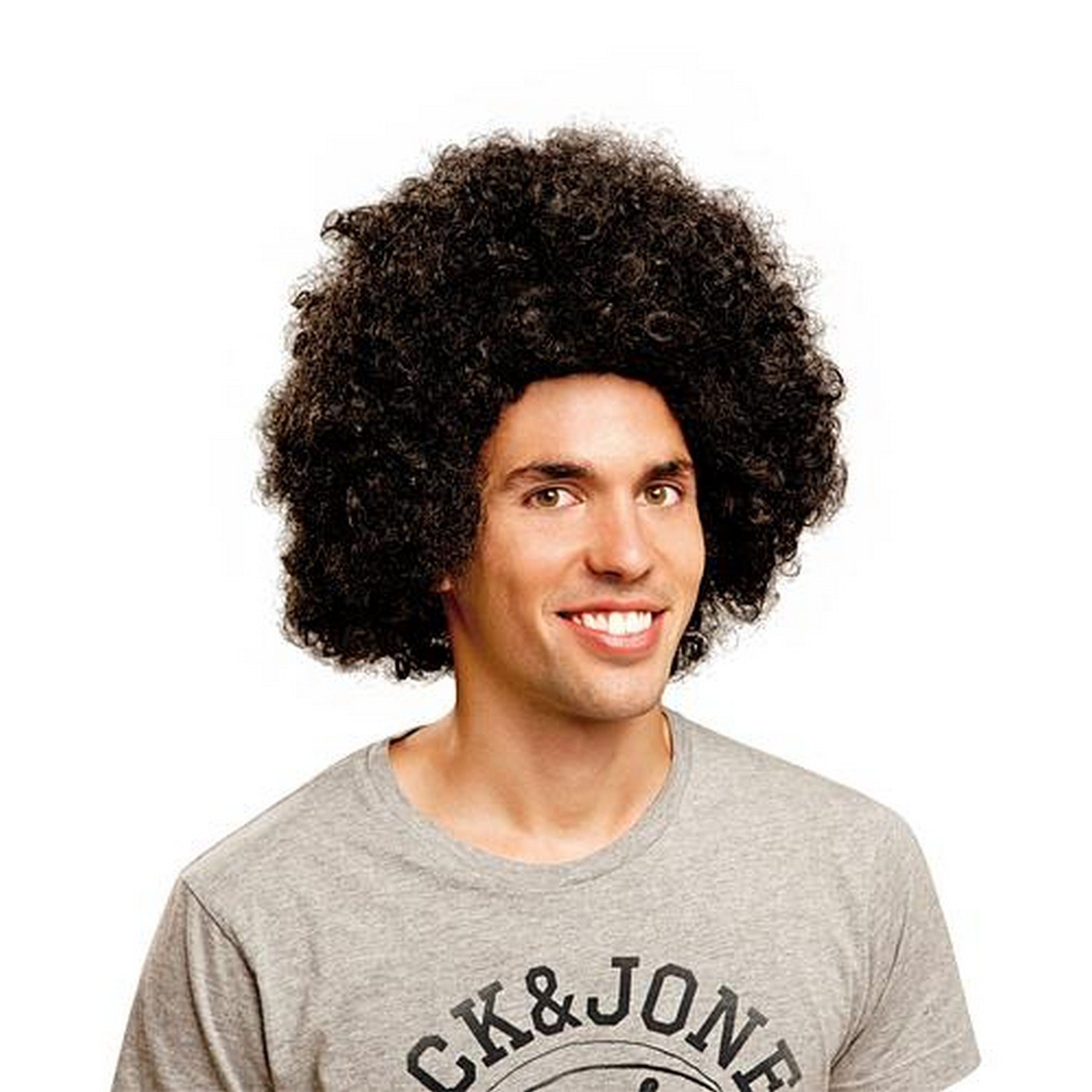 Halloween Jumbo Black Afro Wig - Men 120 g
