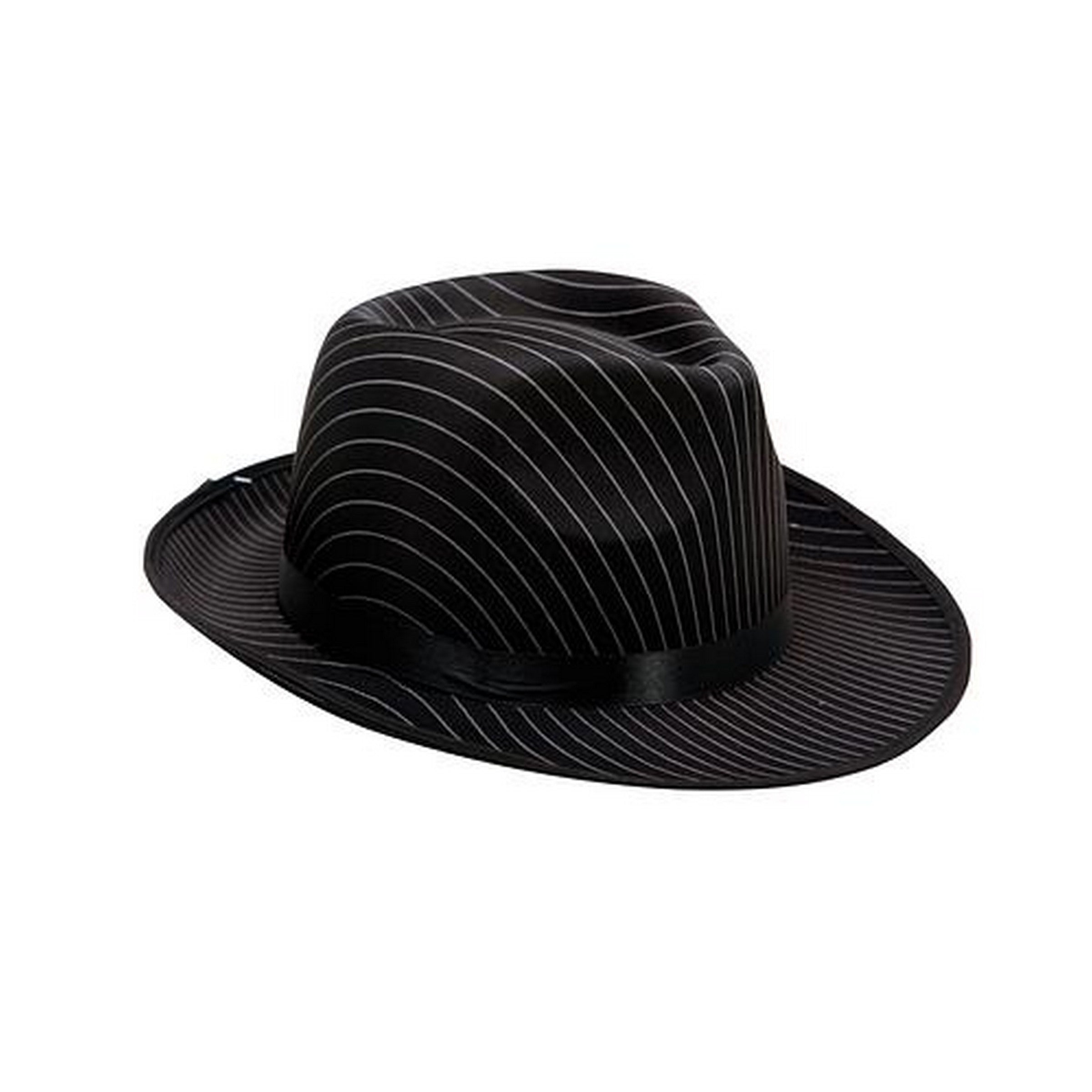 Halloween Gangster Hat with Stripes 22.3in (58cm)