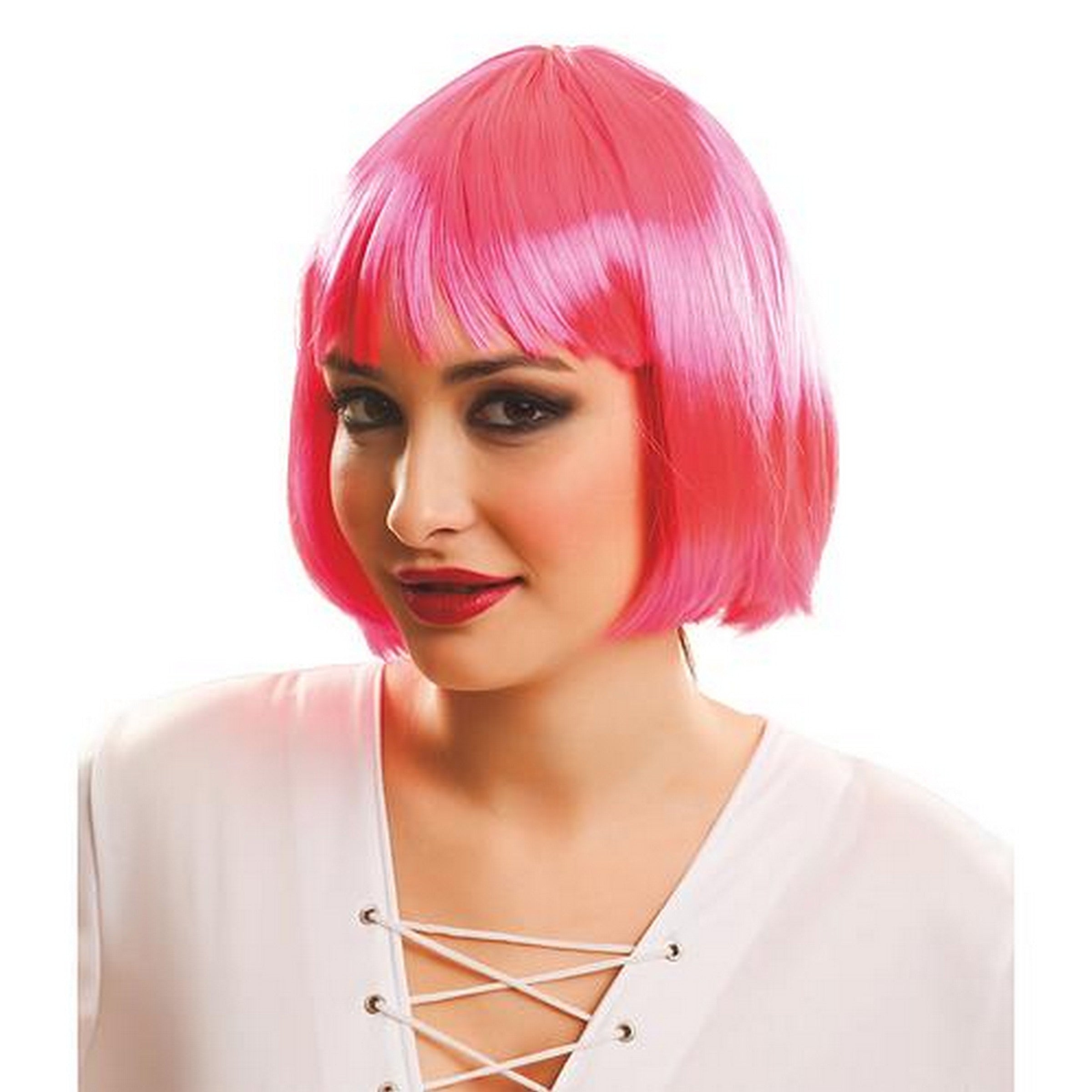 Halloween Short Pink Wig - Women 130 g