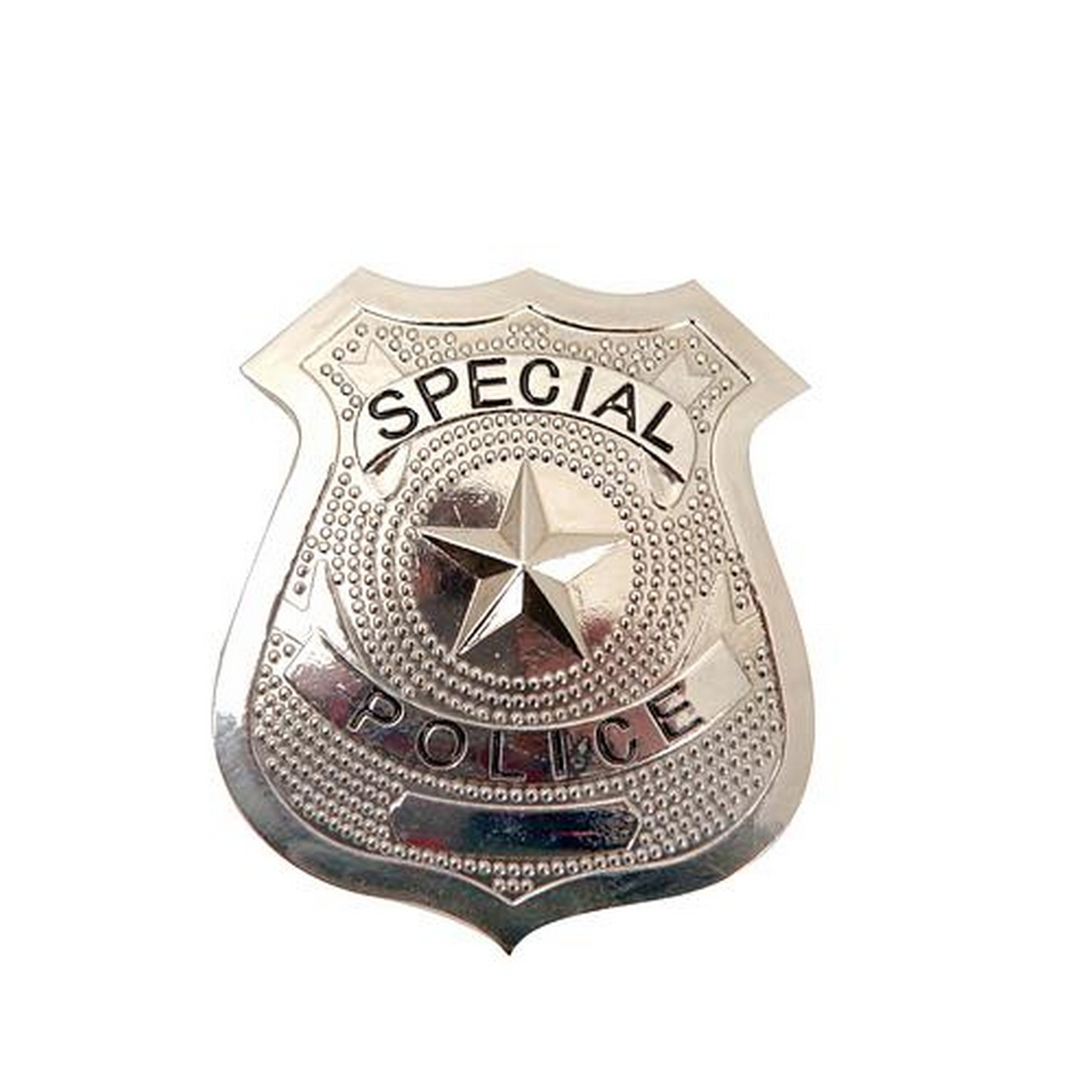 Halloween Metal Police Badge 2.75x2.4in