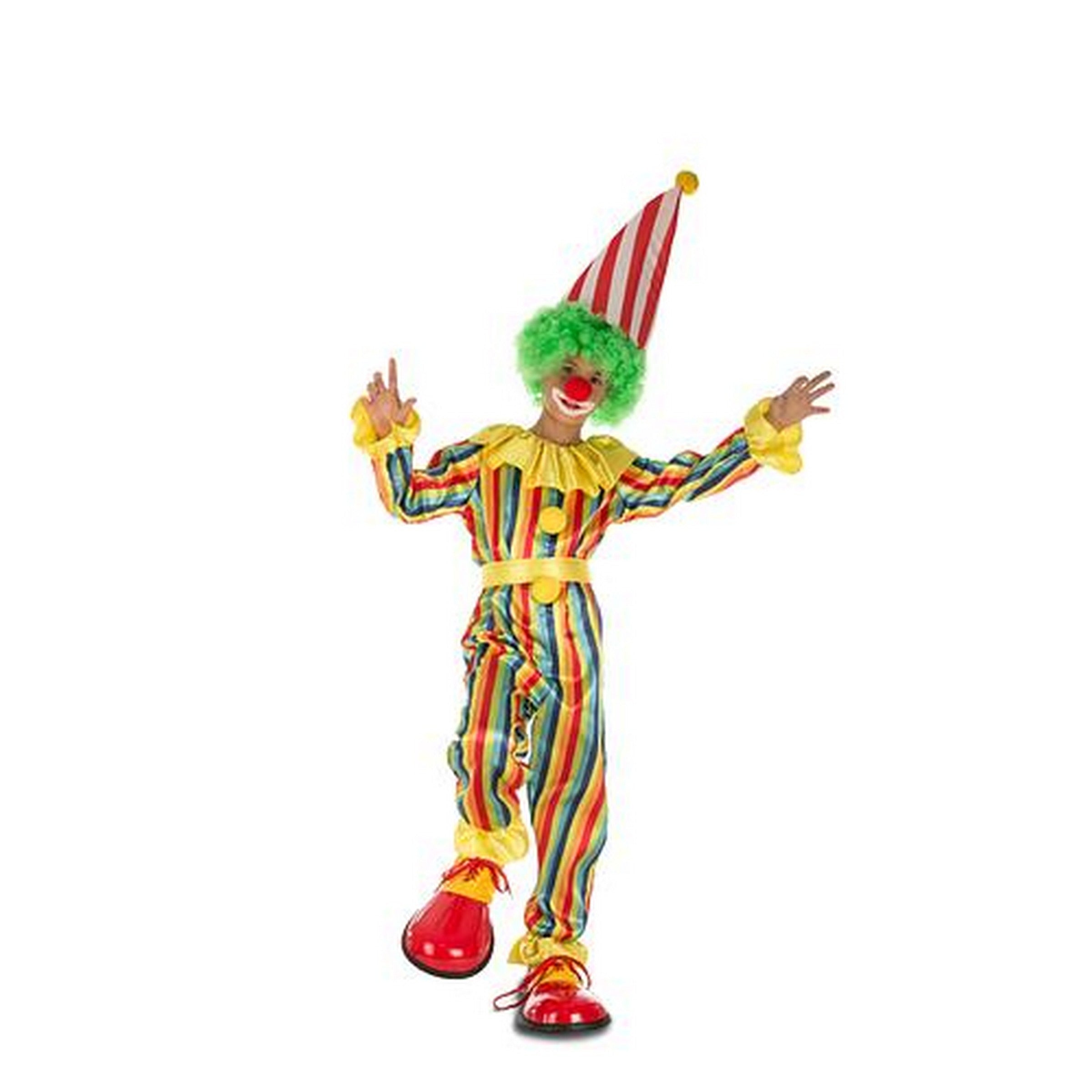 Halloween Striped Clown Costume - Child 5-6 Y