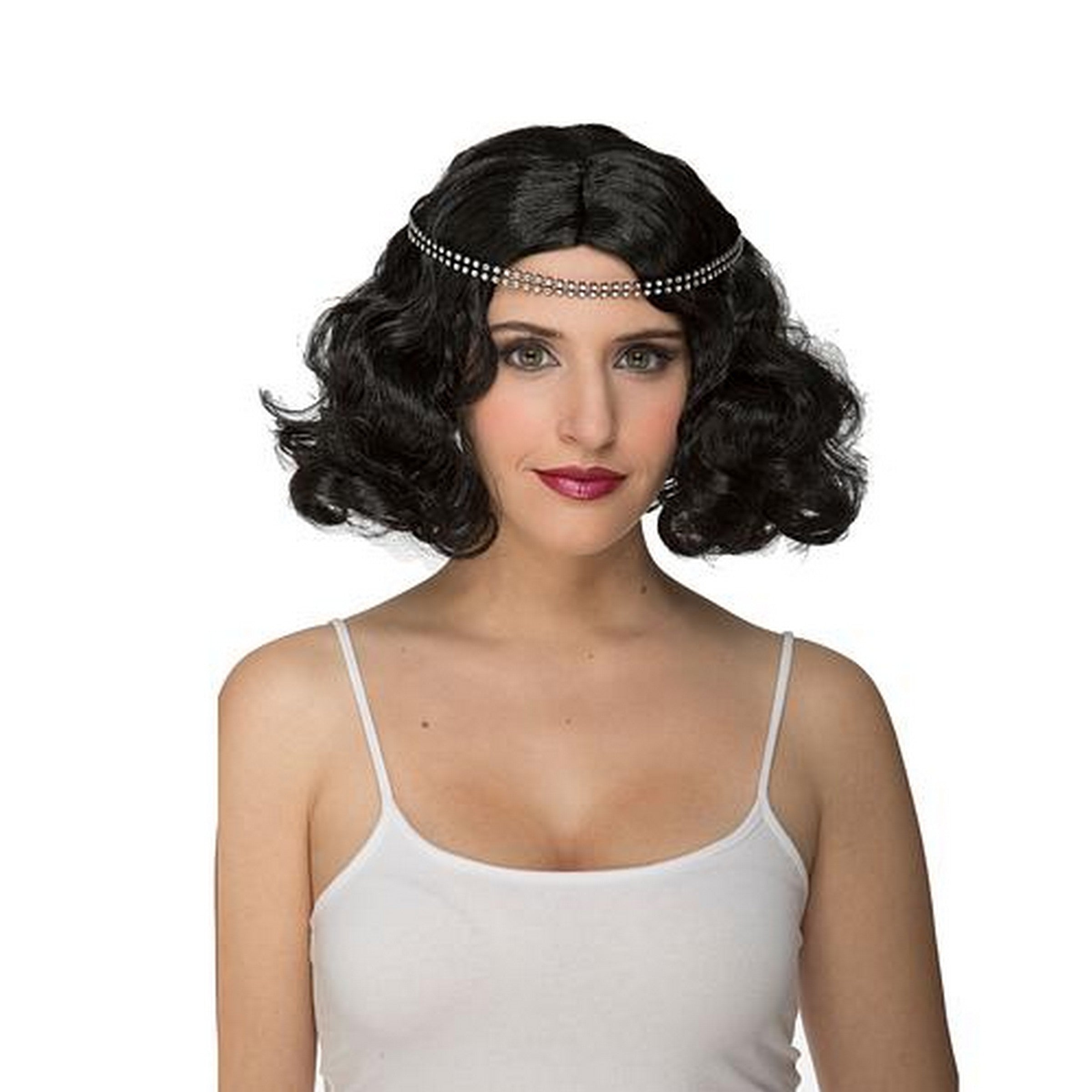 Halloween Black Charleston Wig - Women 140 g