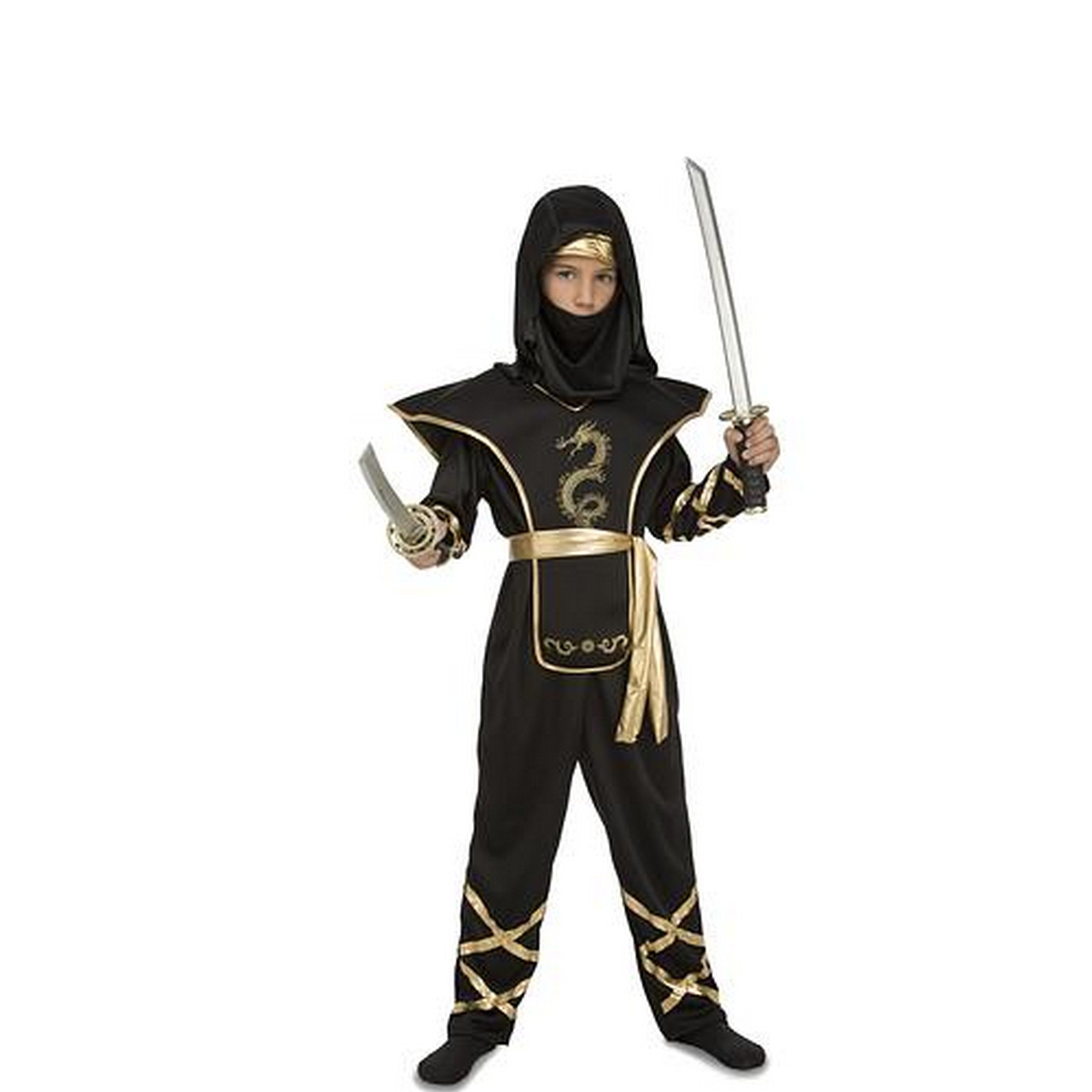 Halloween Black Ninja Costume - Boys 10-12 Y