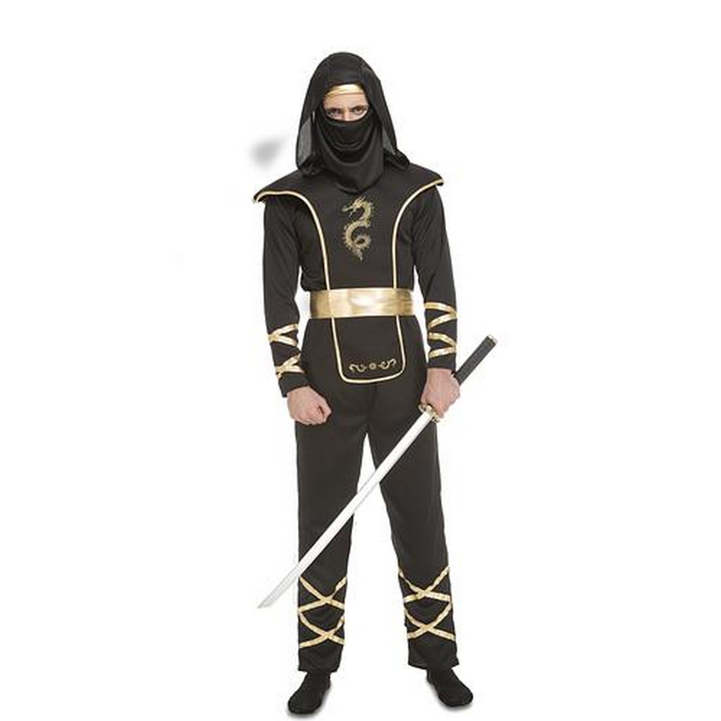 Halloween Black Ninja Costume - Men M-L
