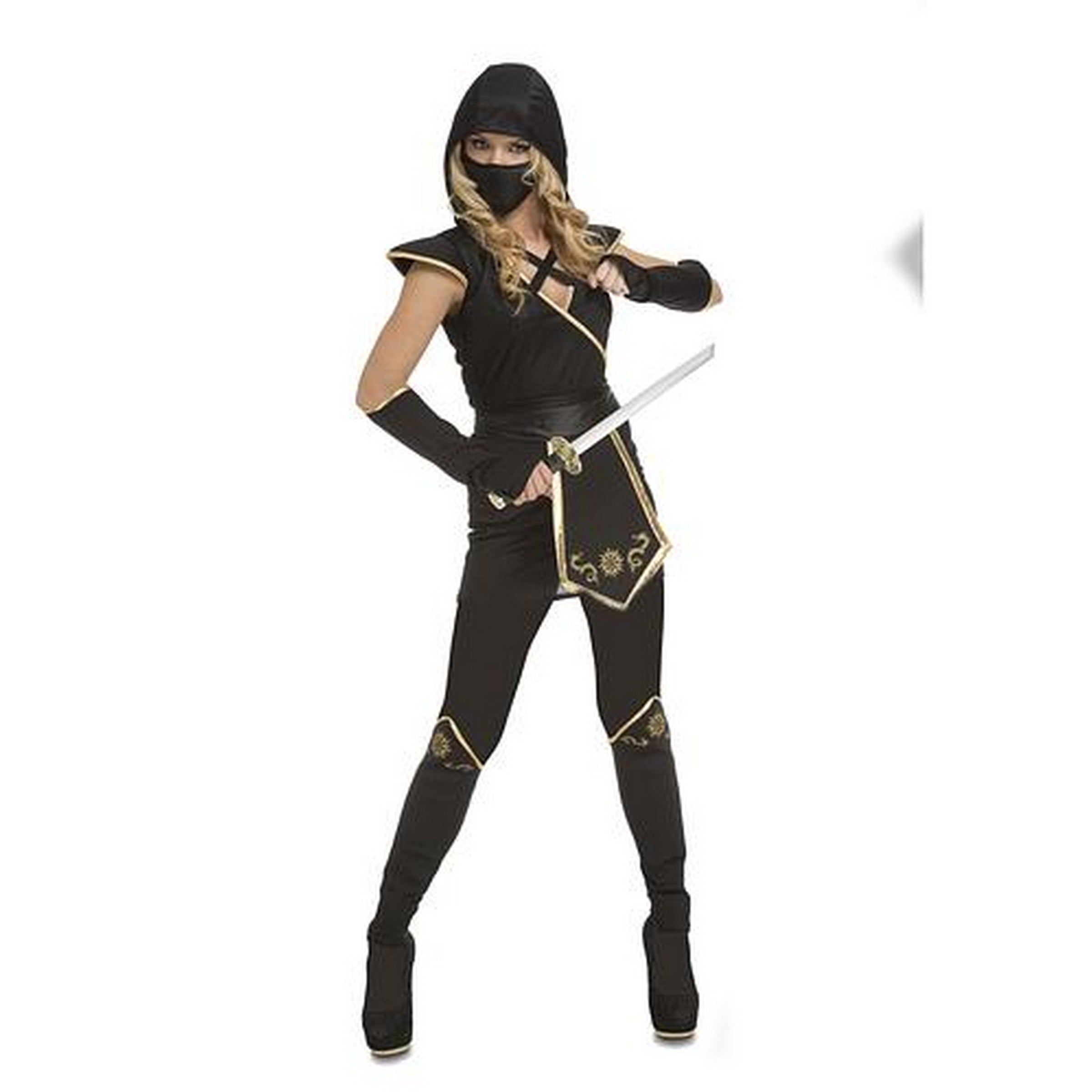 Halloween Black Ninja Costume - Women XS