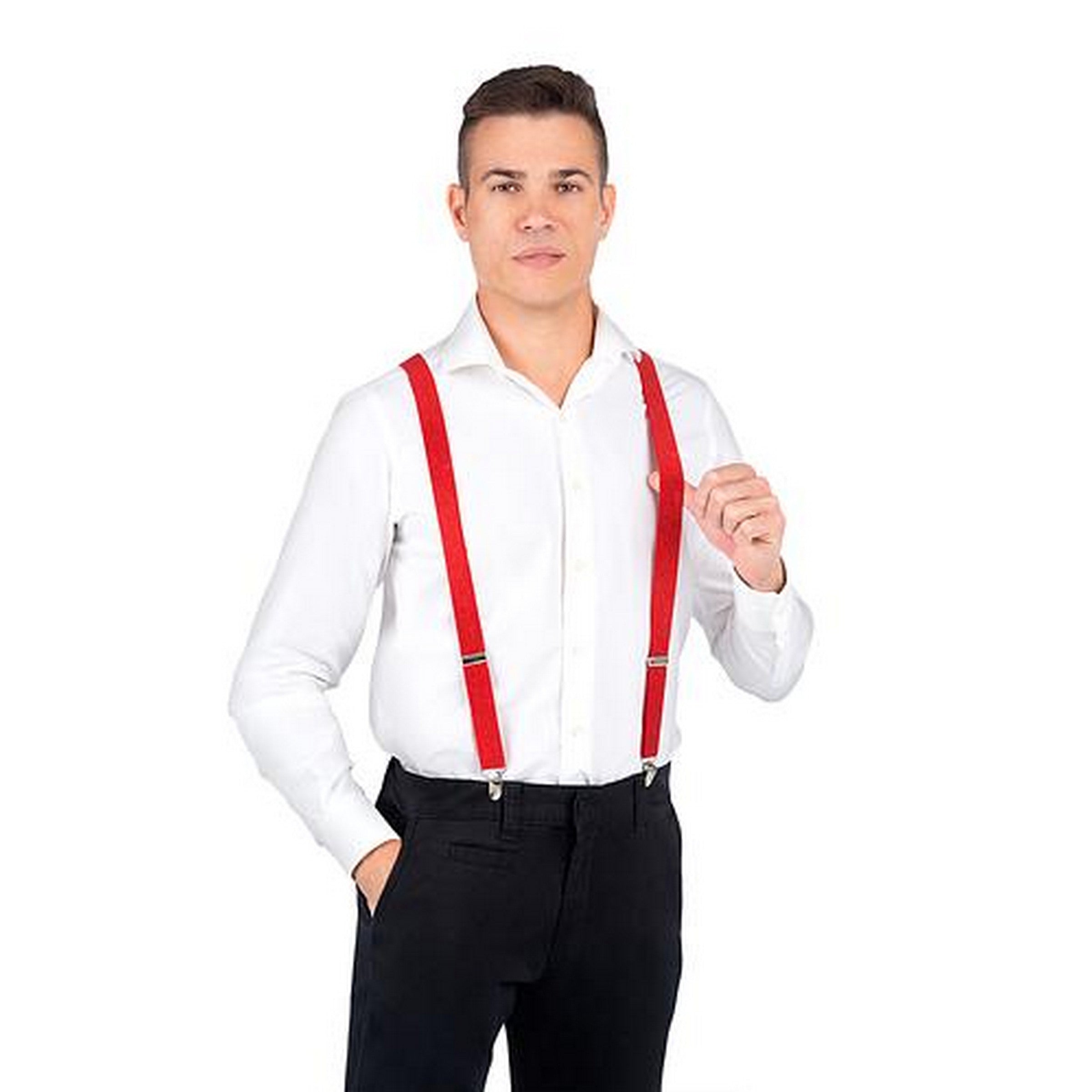 Halloween Red Sparkly Suspenders - One Size
