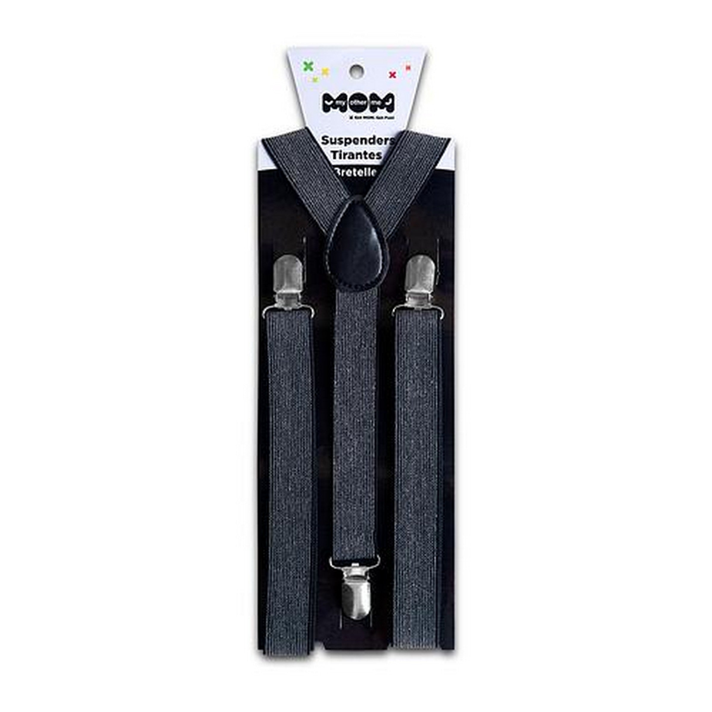 Halloween Silver Sparkly Suspenders - One Size