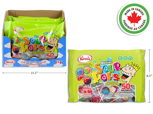 Kerr's Lollypops - Sour 50pcs 454g