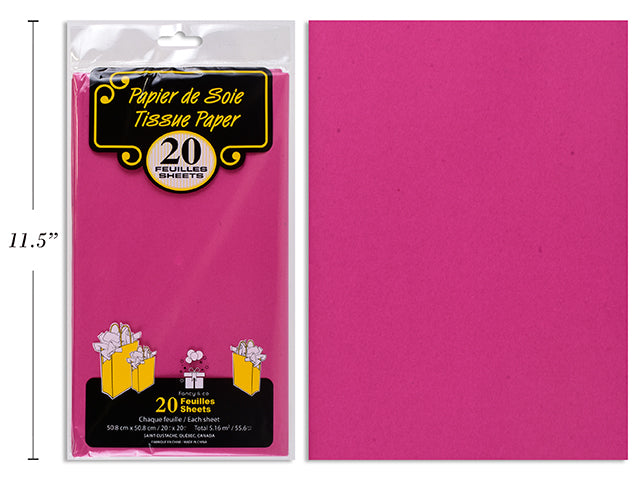 20 Sheets of Tissue Paper - Cherry 20x20in