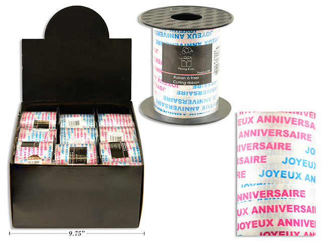 Curling Ribbon - Joyeux Anniversaire 7mm x 99ft