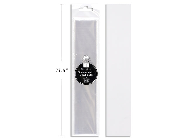 35 Clear Cello Bags 2x10in