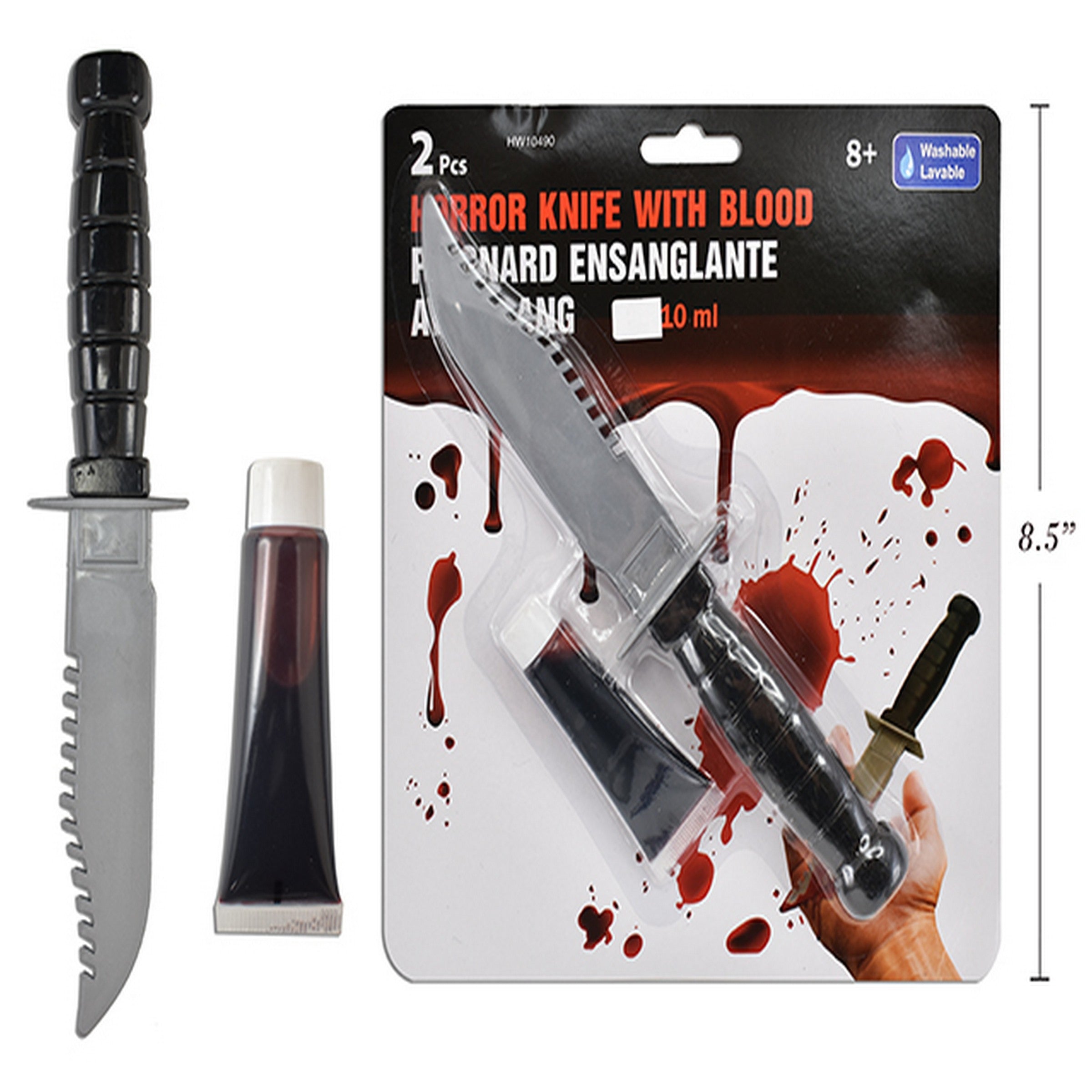 Halloween Knife with Liquid Fake Blood 1oz
