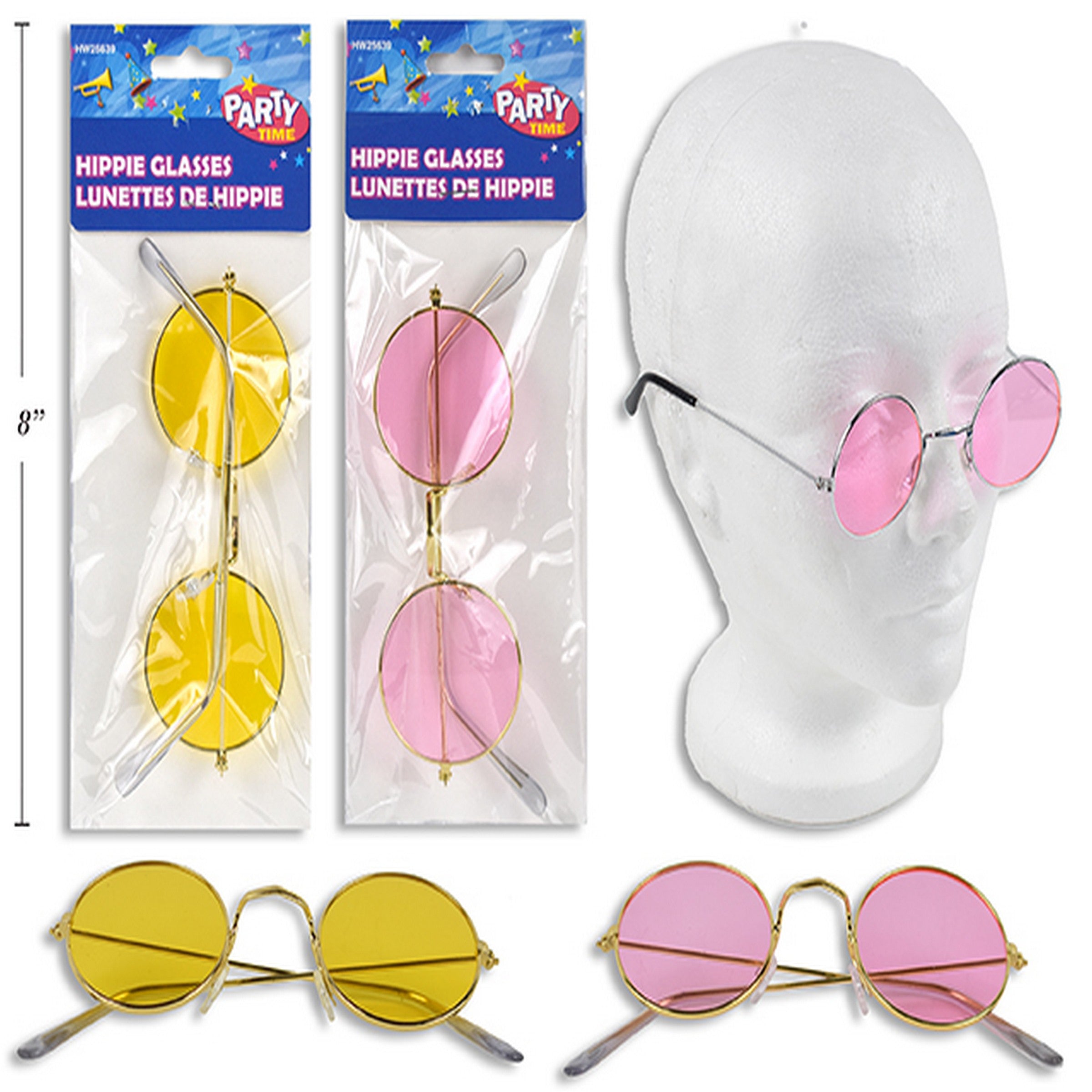 Halloween Hippie Tinted Party Glasses 4.75in