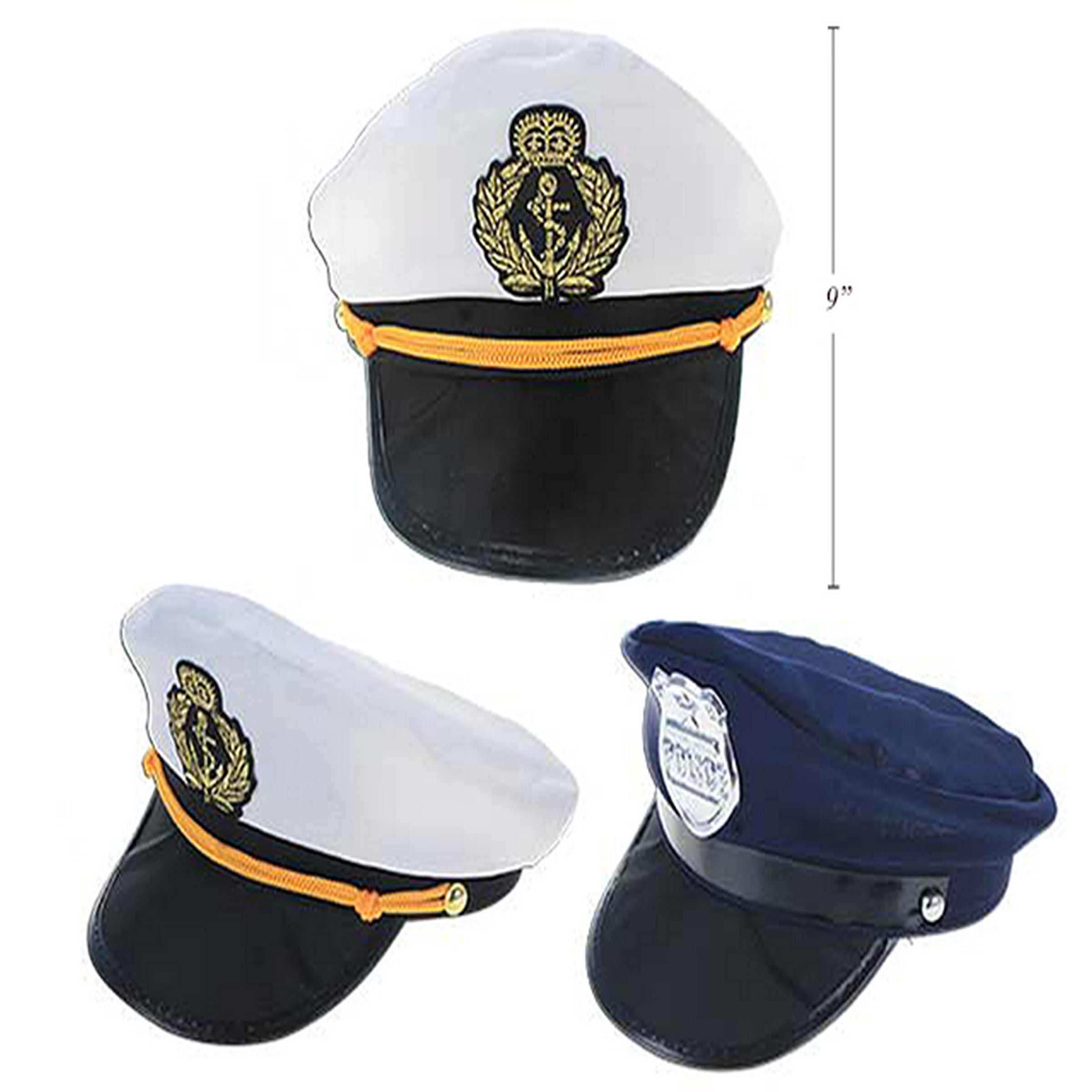 Halloween Police/ Captain Costume Hat 9in VRT