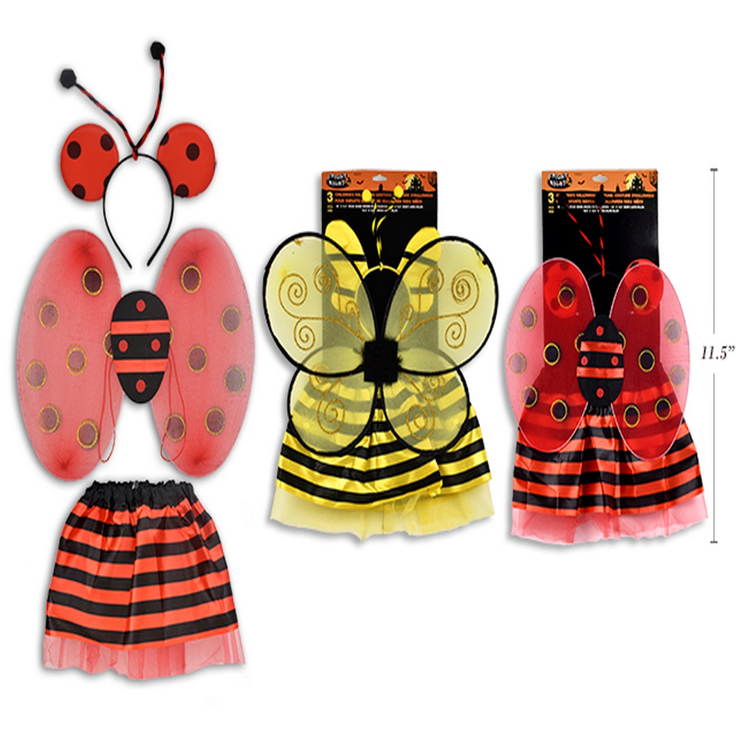 Halloween 3pcs Childrens Ladybug / Bumble Bee Costume VRT