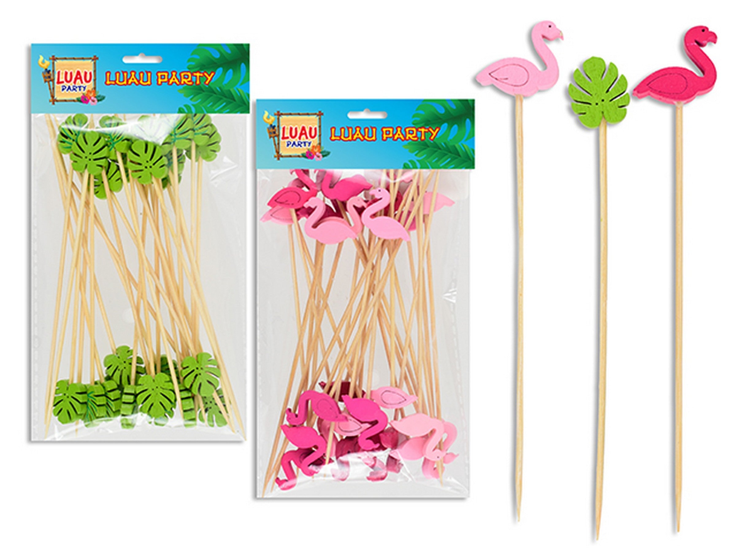 Hawaiian Luau 24 Bamboo Cocktail Picks 4.75in VRT