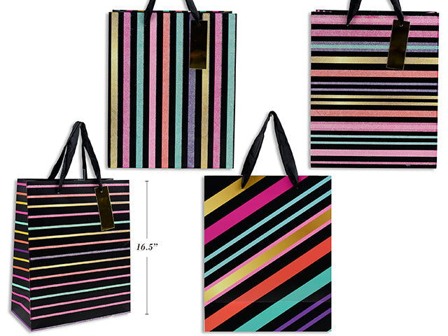 Paper Gift Bag with Glitter 12.5x16.5x4.5in VRT