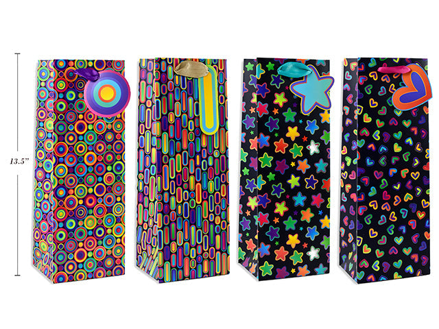 Paper Bottle Gift Bag 13.5x4.8x3.9in VRT