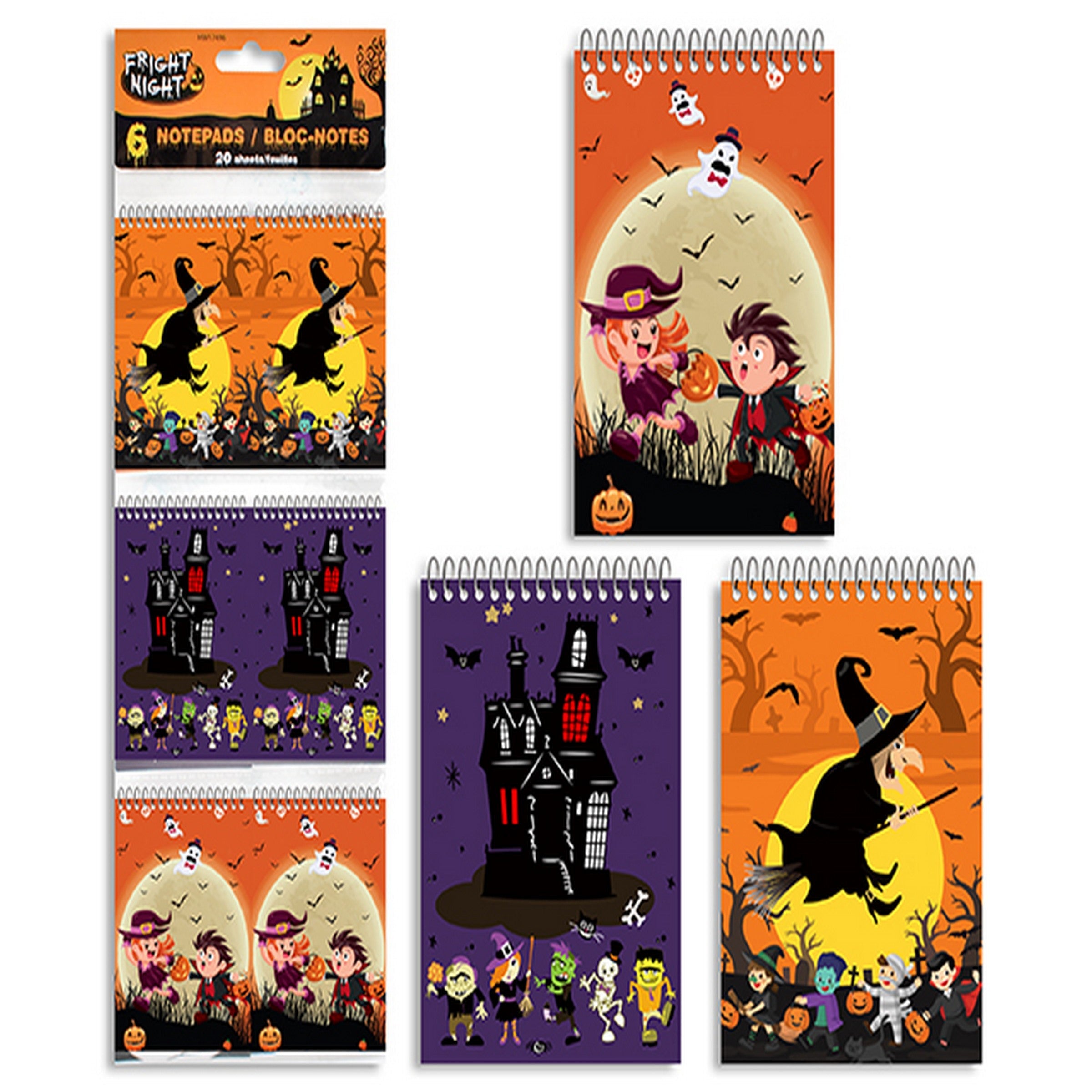 Halloween 6 Mini Notebooks - 20 Sheets